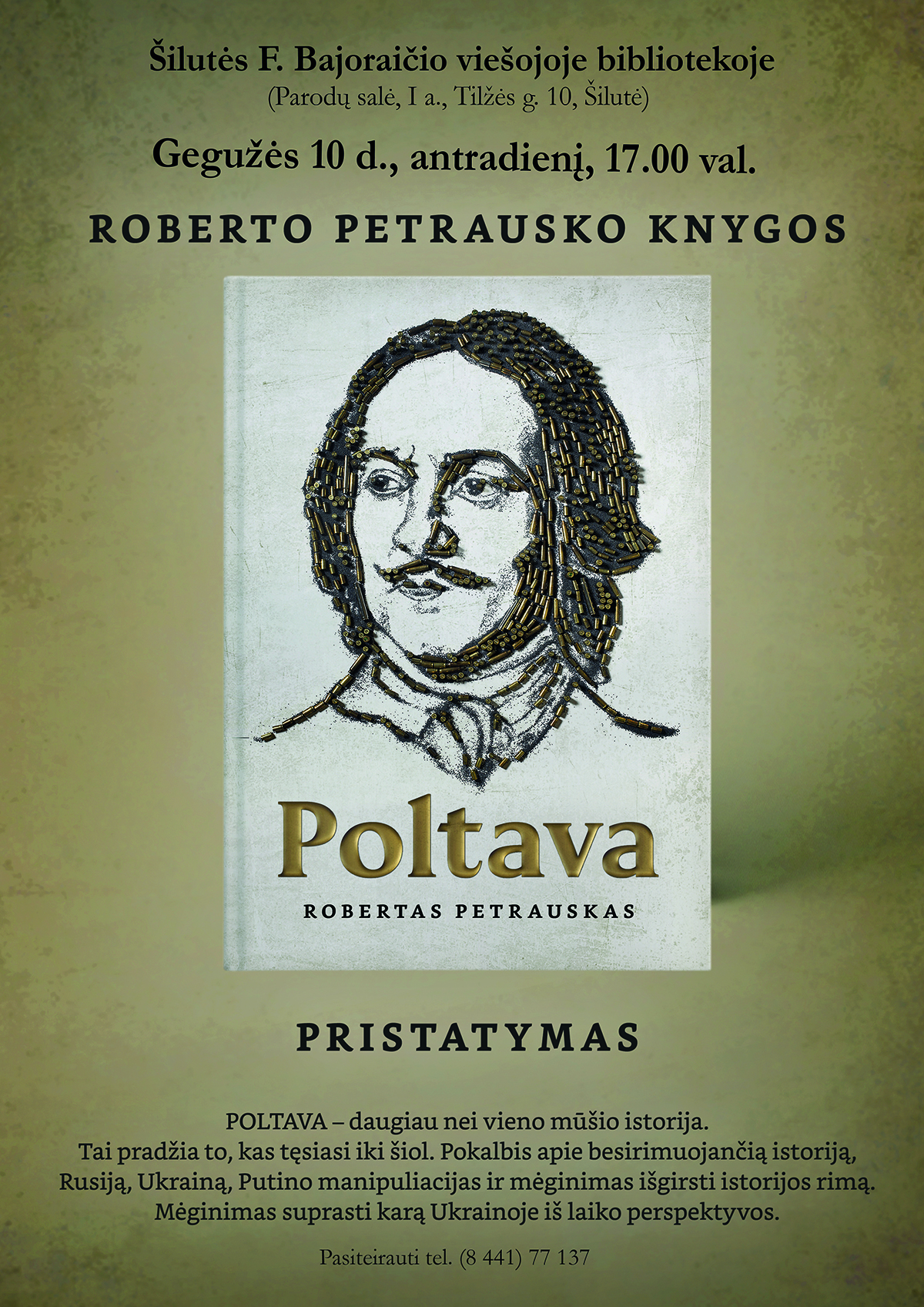 ROBERTO PETRAUSKO KNYGOS „POLTAVA“ PRISTATYMAS.